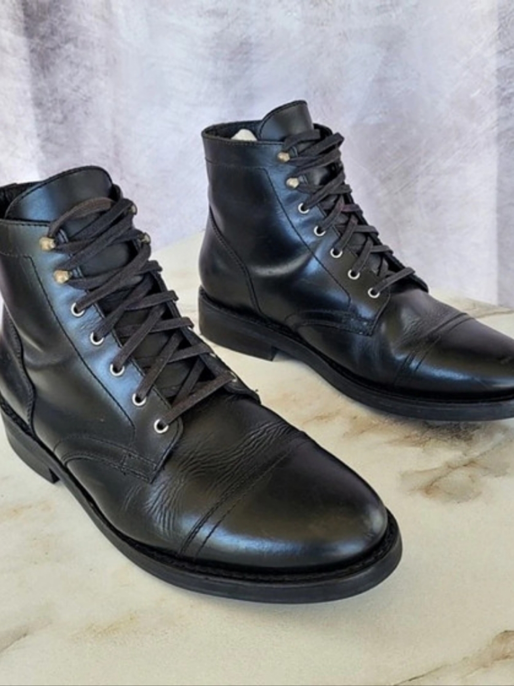 Thursday Boot Co. Black Leather Boots US 12 Wide.